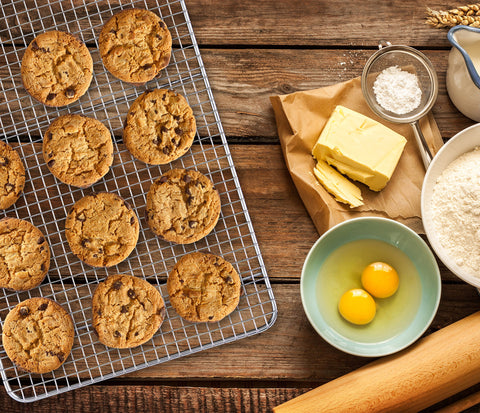 Mrs. Anderson's Baking cooling rack with reinforced frame supports heavy pans for stable cooling
