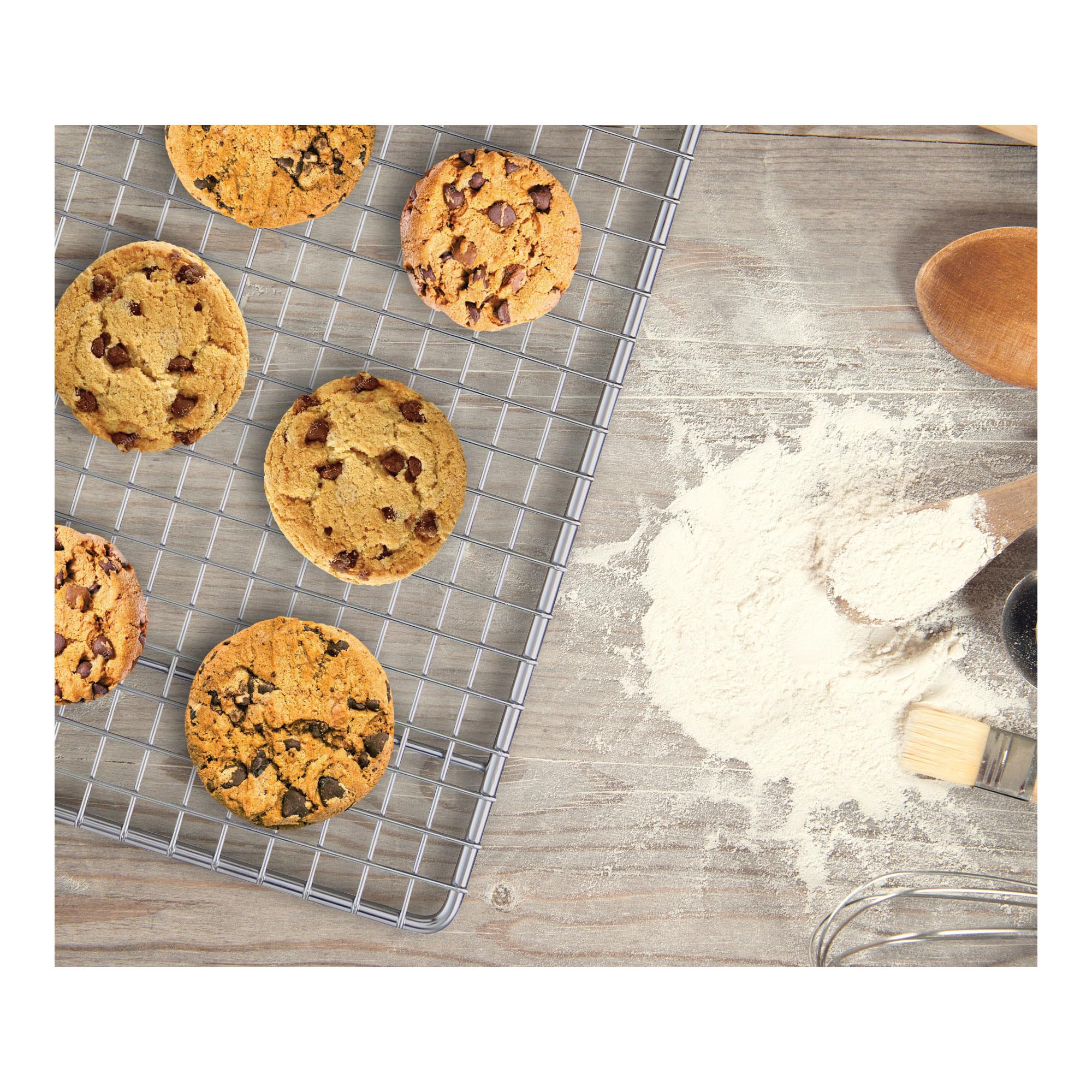 Mrs. Anderson's Baking half sheet rack easy-to-clean by hand wash