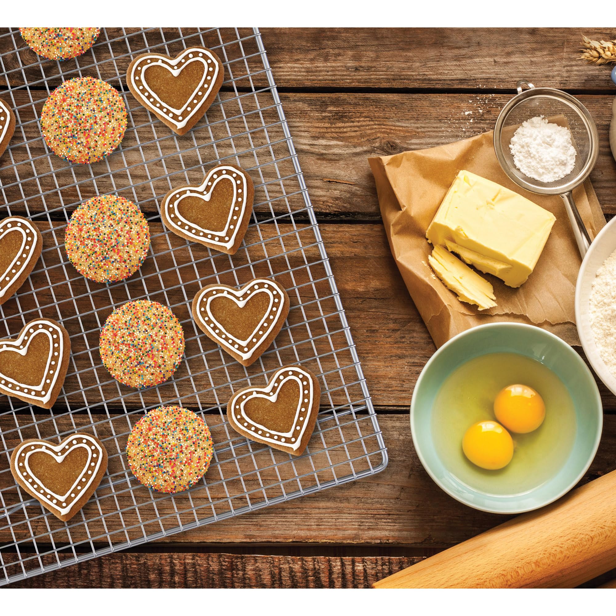 Mrs. Anderson's Baking half sheet rack versatile for baking, roasting, and cooling