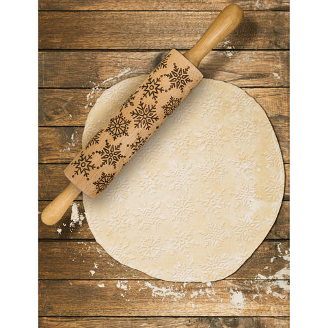 Mrs. Anderson’s Baking laser-etched snowflake design for festive dough impressions.