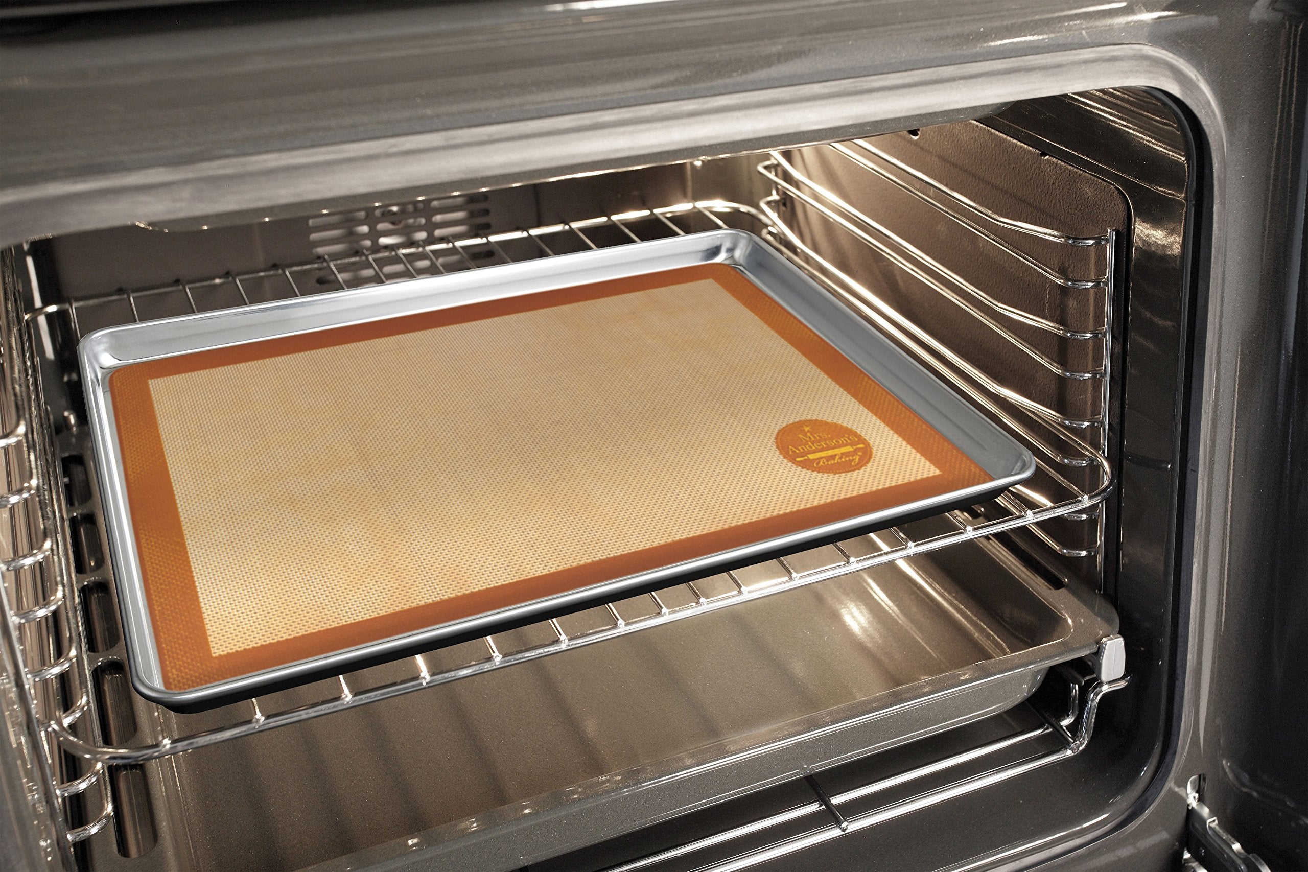 Mrs. Anderson's Baking mat dishwasher-safe for easy cleanup and reuse