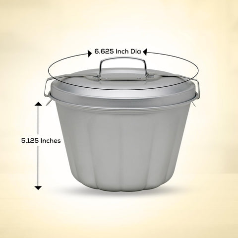 Side view of Mrs. Anderson's Baking pudding mold highlighting build quality and coating.