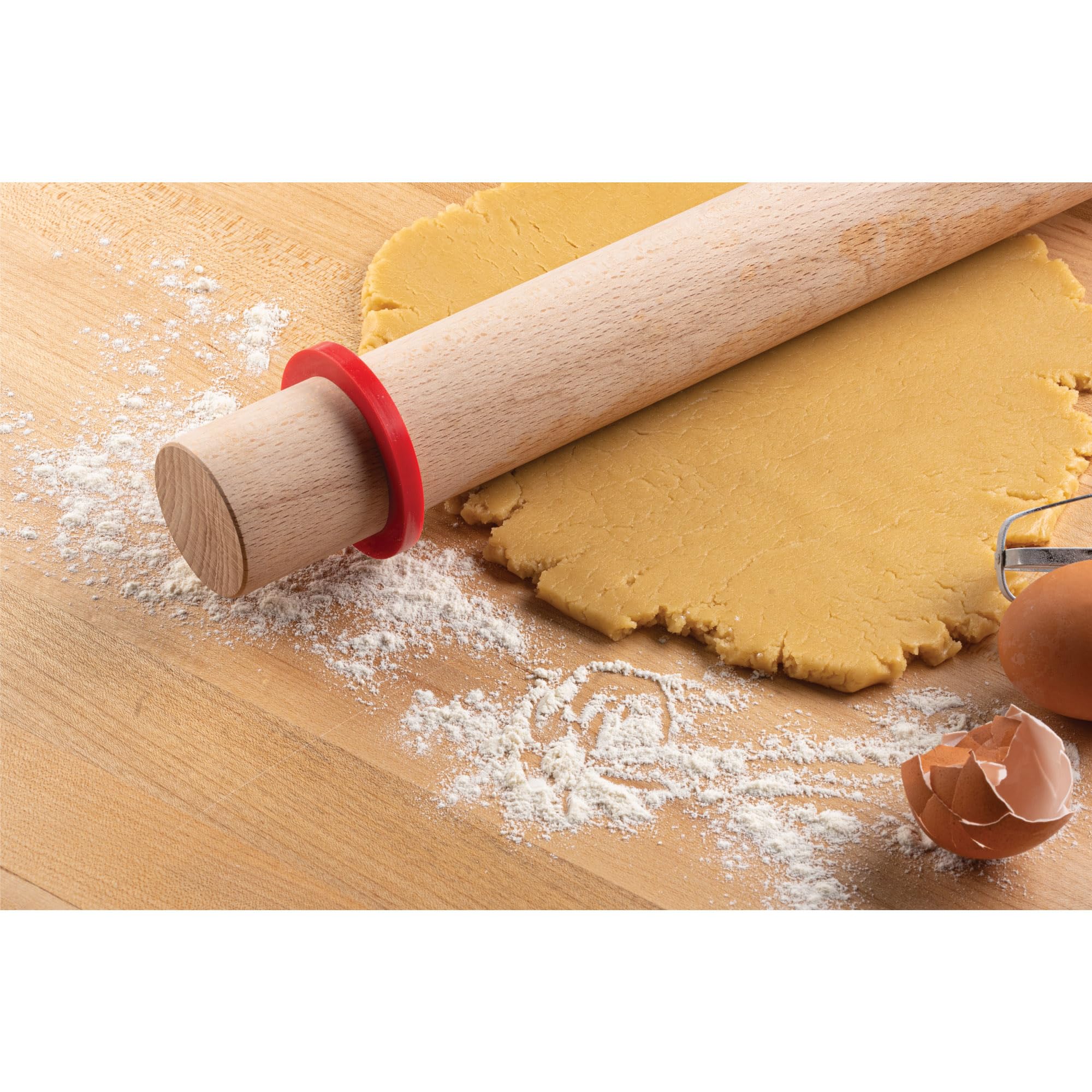 1/4-inch ring with size markings from Mrs. Anderson's rolling pin rings ensures quick pairing.