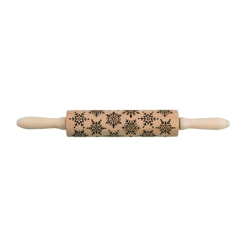 Mrs. Anderson’s Baking snowflake rolling pin embossing for decorative cookies and fondant.