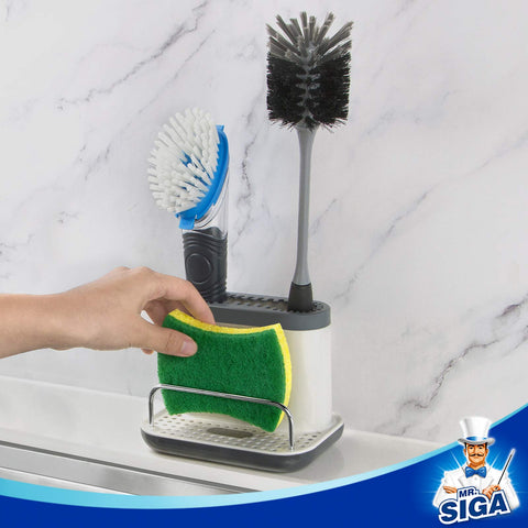 MR.SIGA sink caddy detachable base promotes fast drying of items