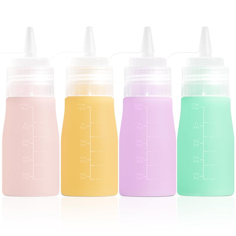 Mrsdry silicone condiment bottle with leakproof cap for precise sauces and oil.