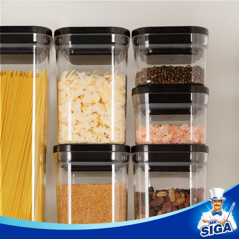 MR.SIGA 12oz small container stacks neatly to save space
