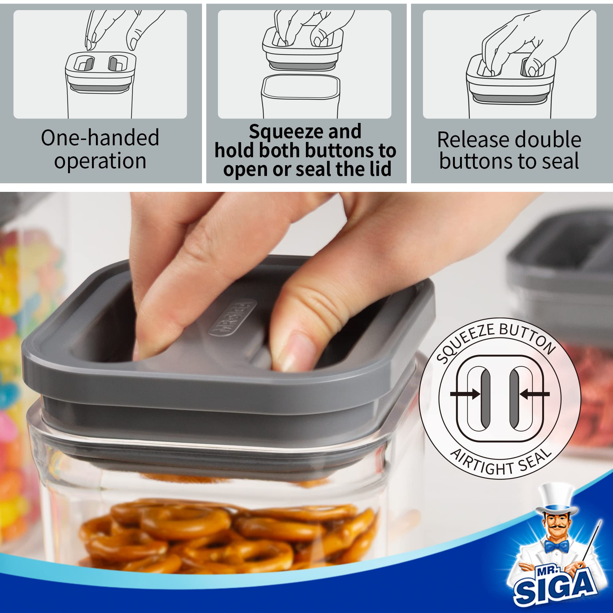 MR.SIGA BPA-free food-grade containers for safe storage