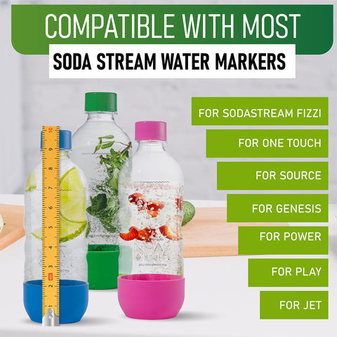 MRX Solutions 1L sodastream green bottle—ergonomic grip for easy pouring and handling.