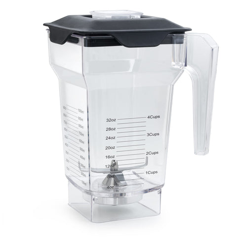 MRX Solutions 75oz container pitcher with precise measurements for consistent blends.