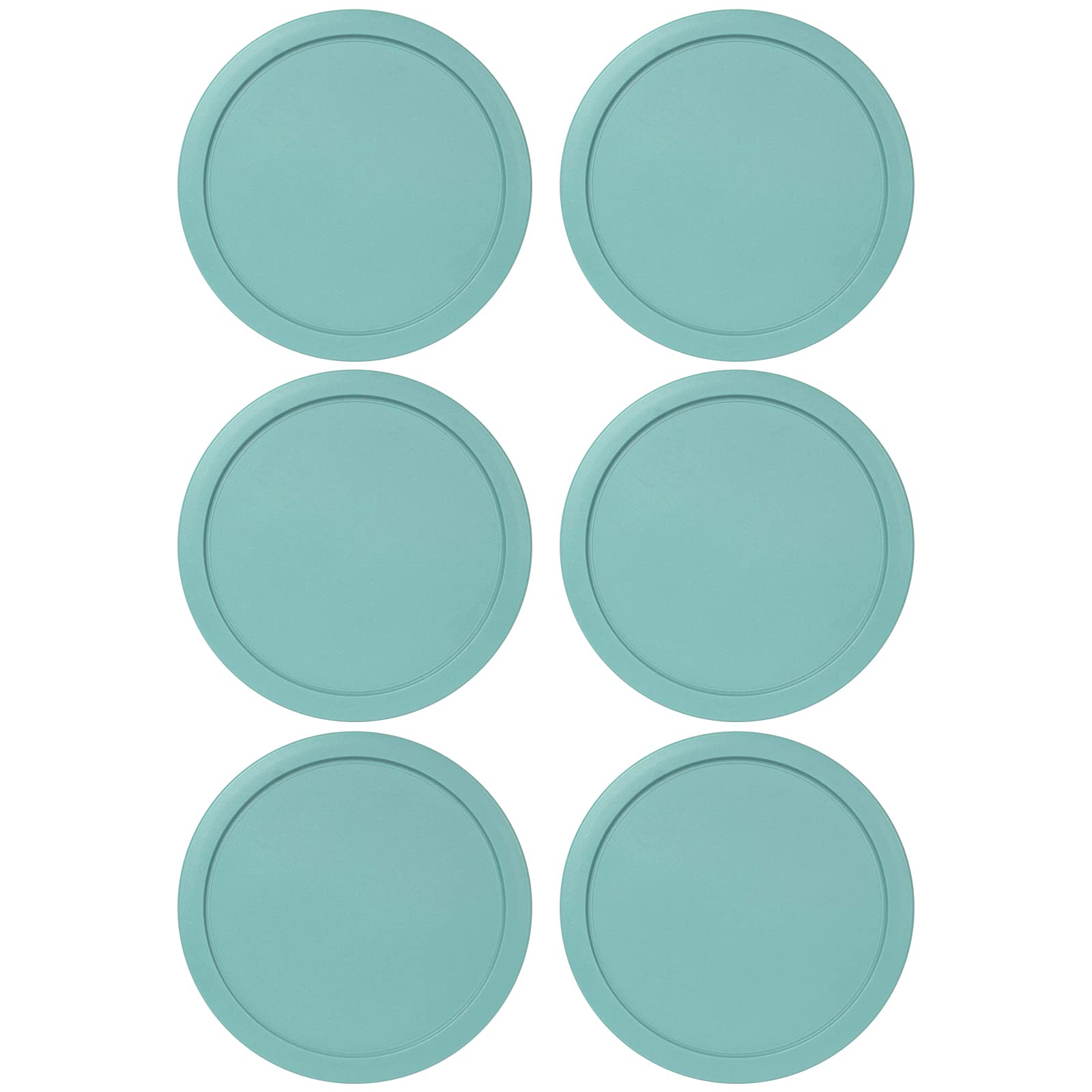 MRX Solutions Pyrex 6-inch turquoise lid, open view showing secure closure for 4-cup bowls