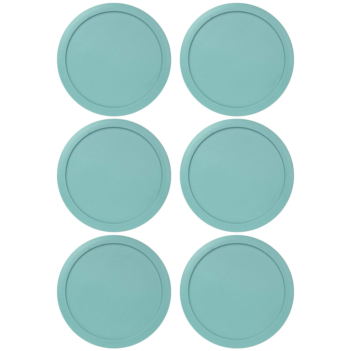 MRX Solutions Pyrex 6-inch turquoise lid, open view showing secure closure for 4-cup bowls