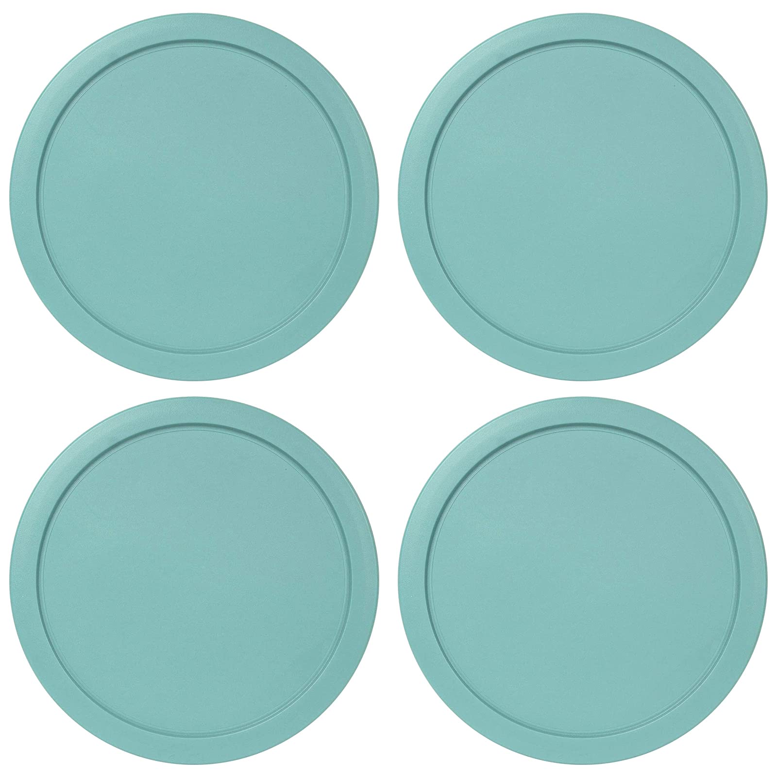 MRX Solutions Pyrex 6in turquoise lid for 4-cup bowls with a tight seal.