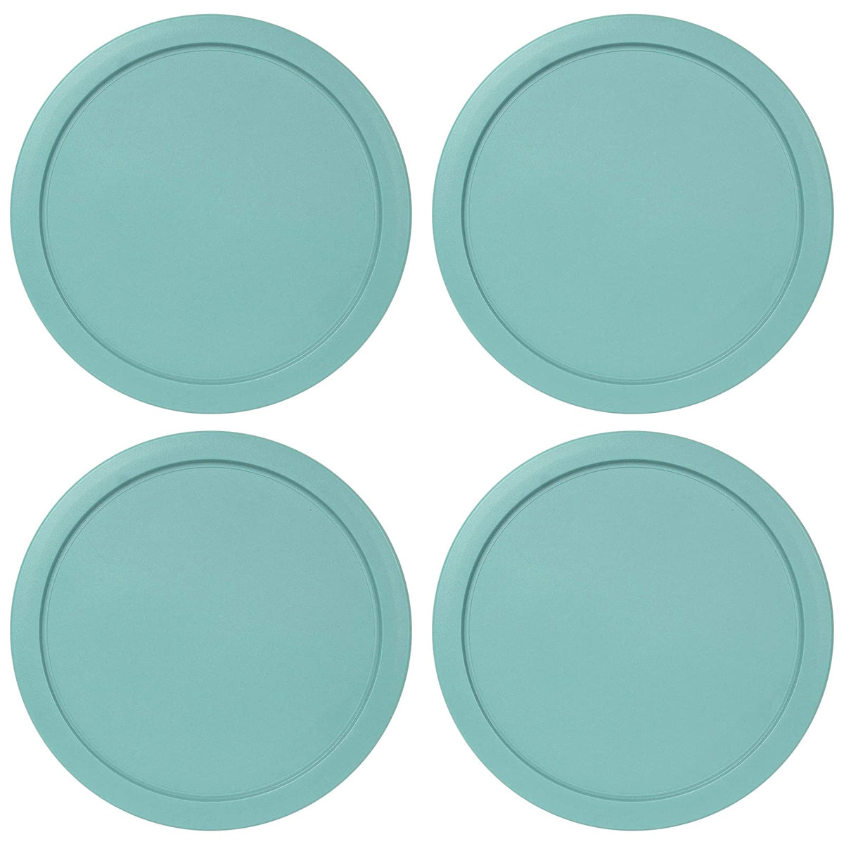 MRX Solutions Pyrex 6in turquoise lid for 4-cup bowls with a tight seal.