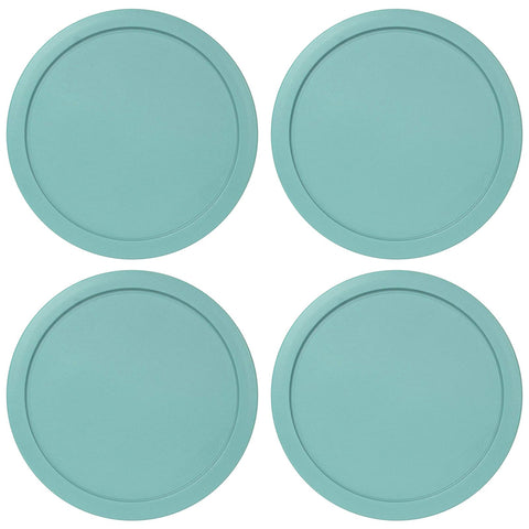 MRX Solutions Pyrex 6in turquoise lid for 4-cup bowls with a tight seal.
