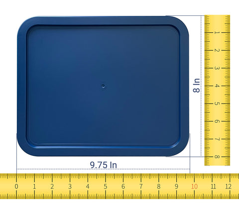 MRX Solutions Pyrex 7212-PC blue lid provides a tight, leak-free seal.