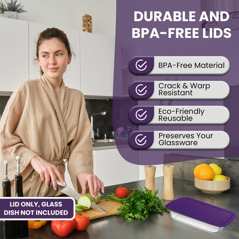 MRX Solutions Pyrex lid protects leftovers during transport and serving.