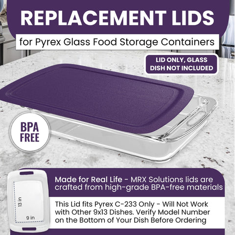 MRX Solutions Pyrex lid keeps odors out with non-porous BPA-free material.