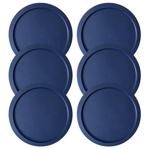 MRX Solutions blue replacement lid for Pyrex 6-inch bowl, airtight and reusable.