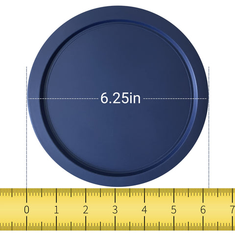 MRX Solutions blue lid set for Pyrex 6-inch bowls, six-pack.