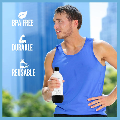 MRX Solutions 1L bottle cap close-up, secure fit for carbonation.