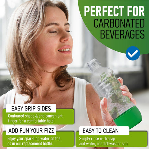 MRX Solutions BPA-free 1L bottle—built to resist pressure for reliable carbonation.