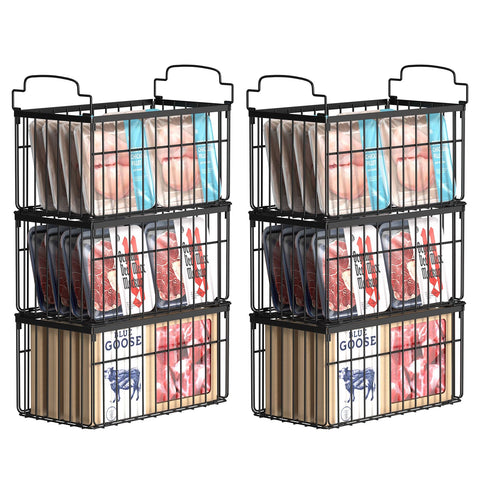 MSERCUOR freezer bins stackable for organized chest freezer storage and quick access.