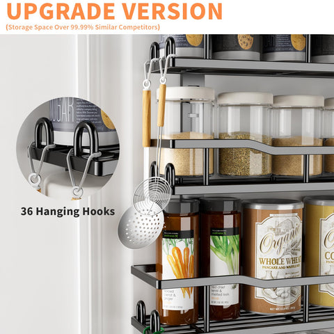 MSERCUOR 9-tier spice rack close-up showing coating