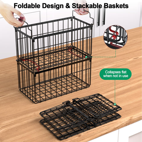 MSERCUOR stackable chest freezer bins demonstrate space-saving vertical organization.