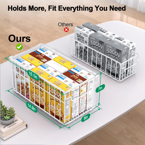 MSERCUOR stackable freezer baskets with handles for quick access