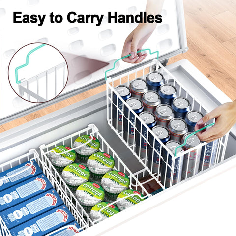 MSERCUOR wide 15x8x7 inch organizer ideal for chest freezers