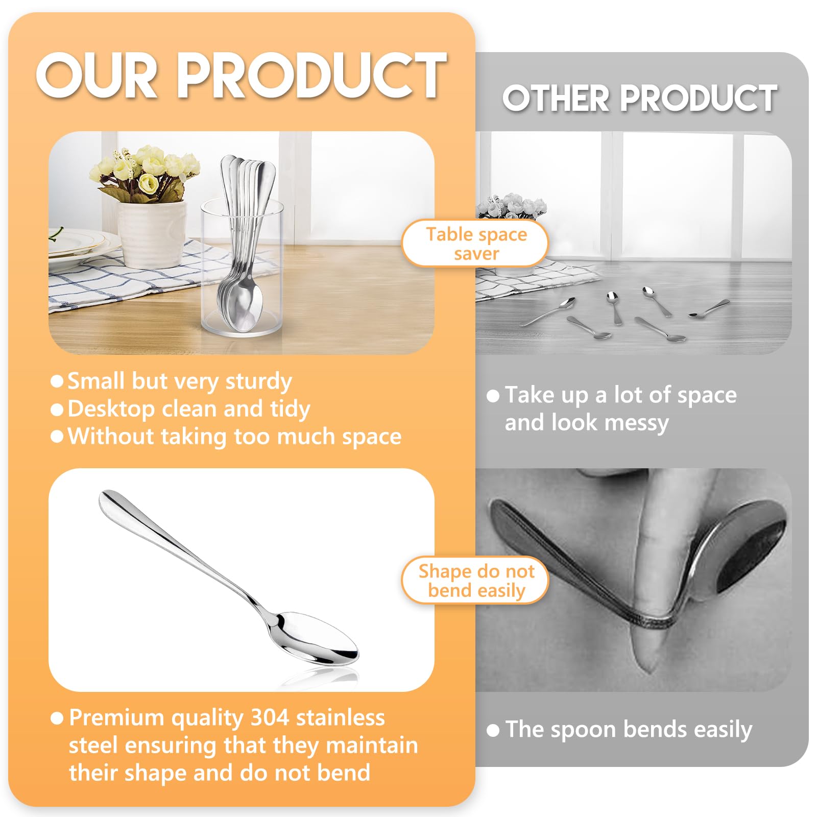 MSHUNKEJI 6-piece spoon set adds elegant dining detail