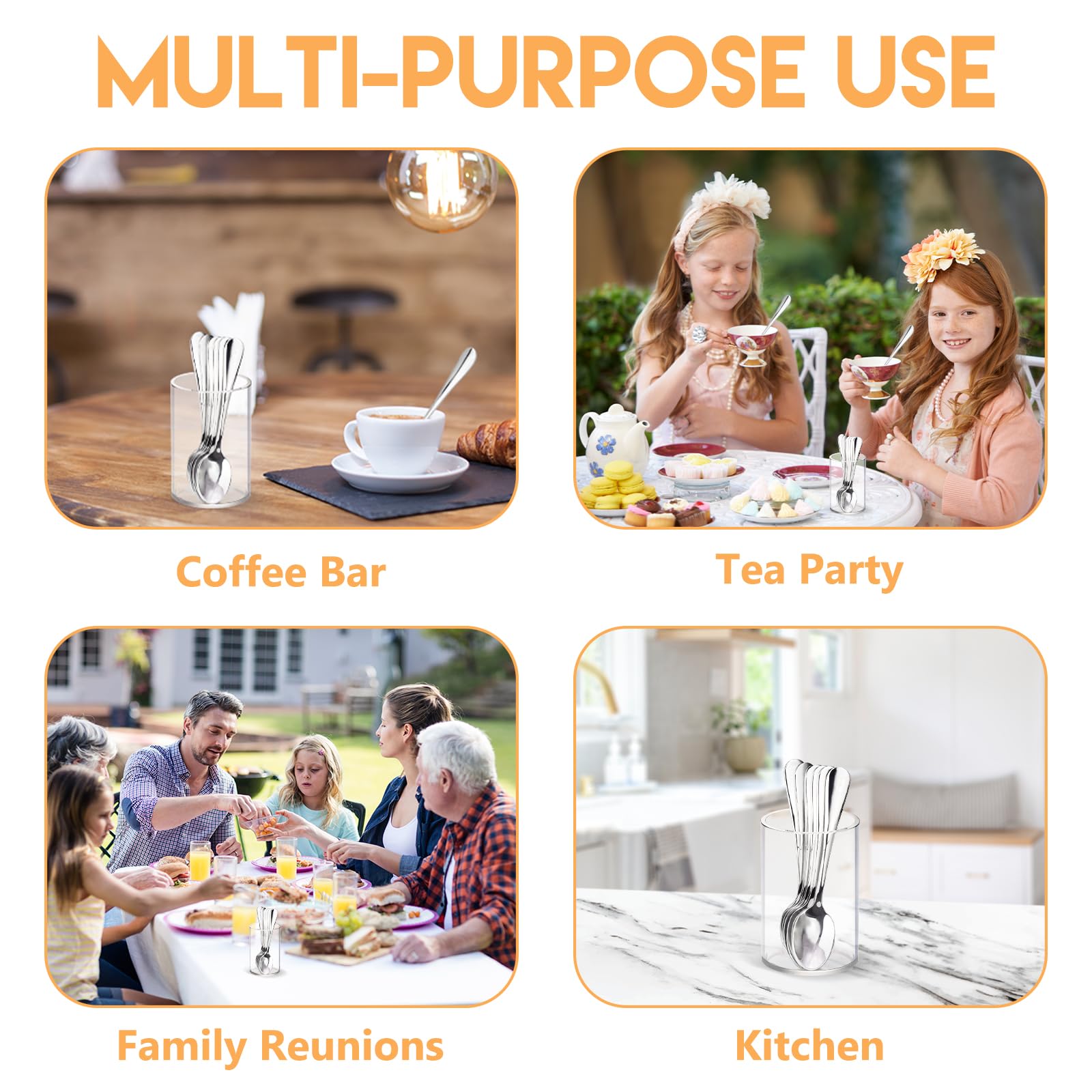 MSHUNKEJI espresso spoons set for coffee bar presentation