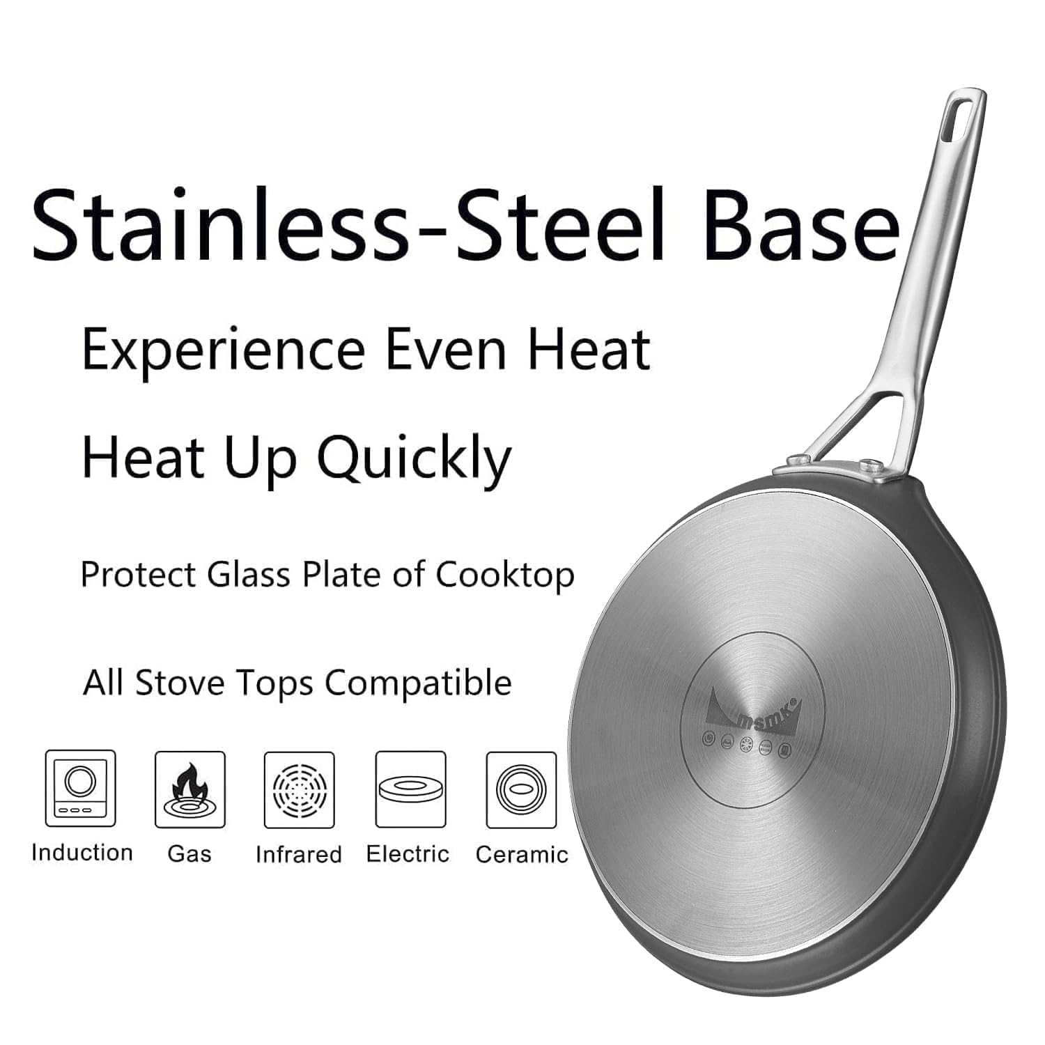 MsMk ceramic nonstick coating with diamond tech releases food easily