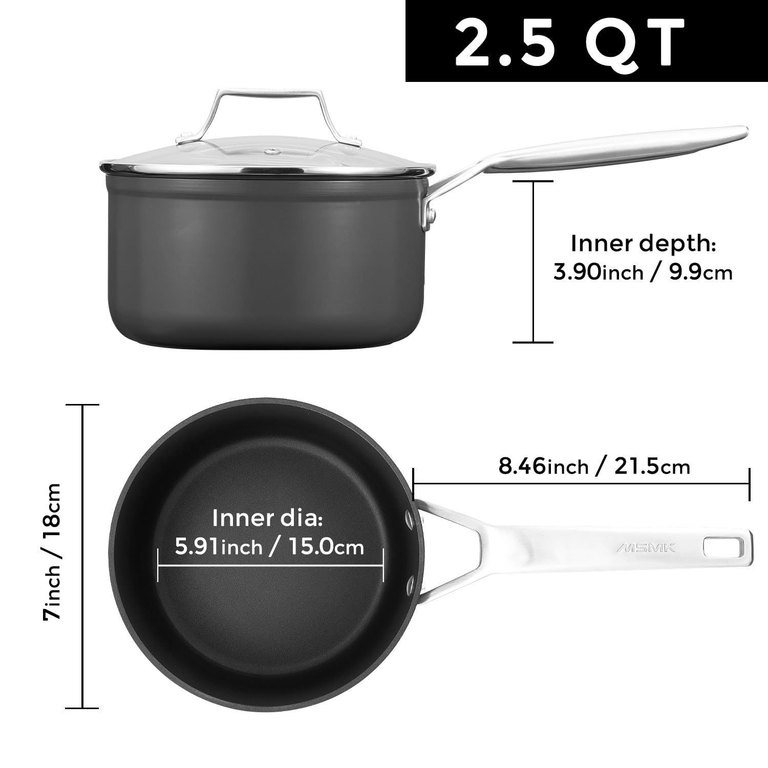 MsMk nonstick titanium ceramic diamond coating for effortless release