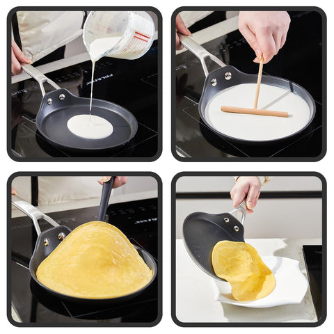 MsMk oven-safe crepe pan up to 700°F for finishing