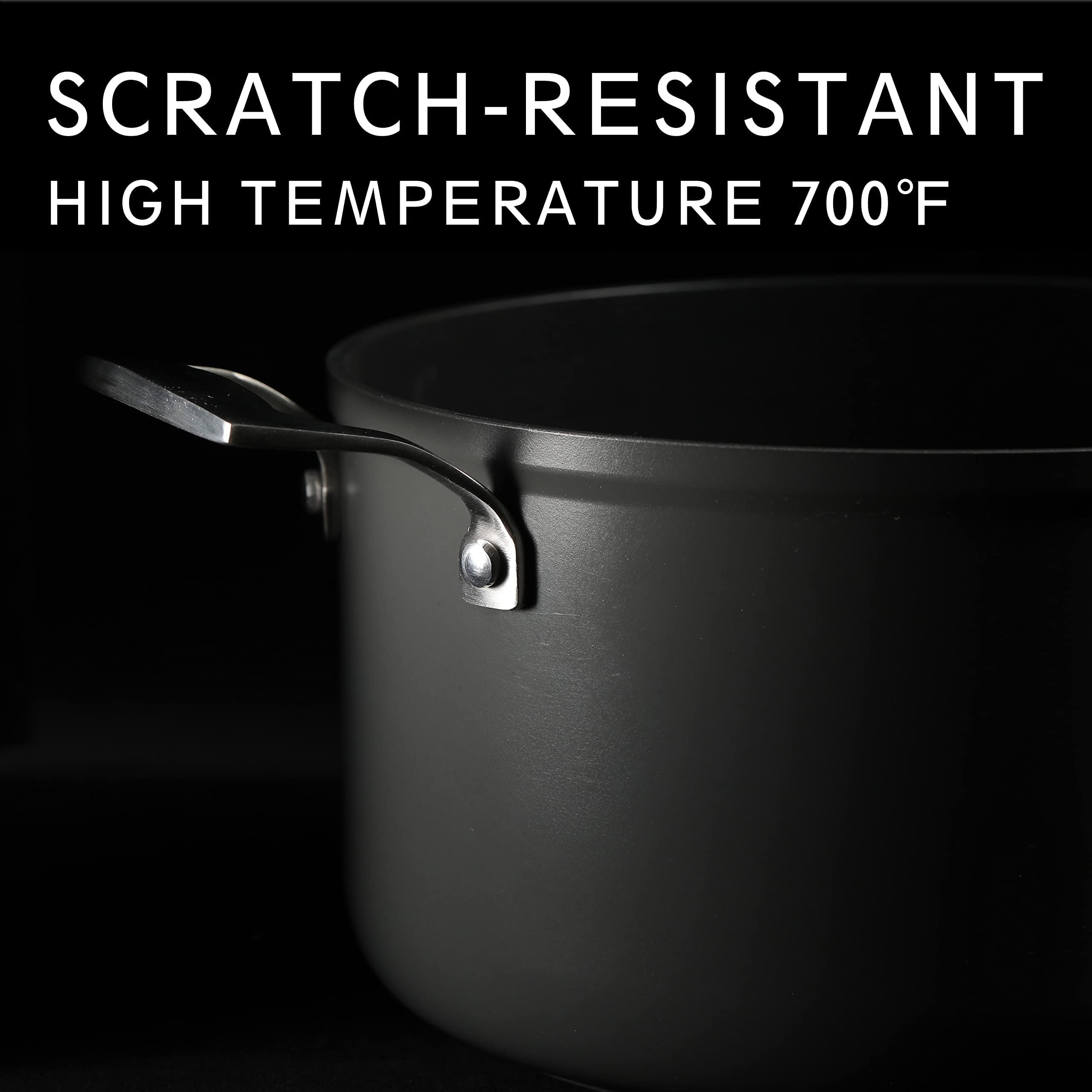 MsMk saucepan lid tempered glass for easy monitoring during simmering.