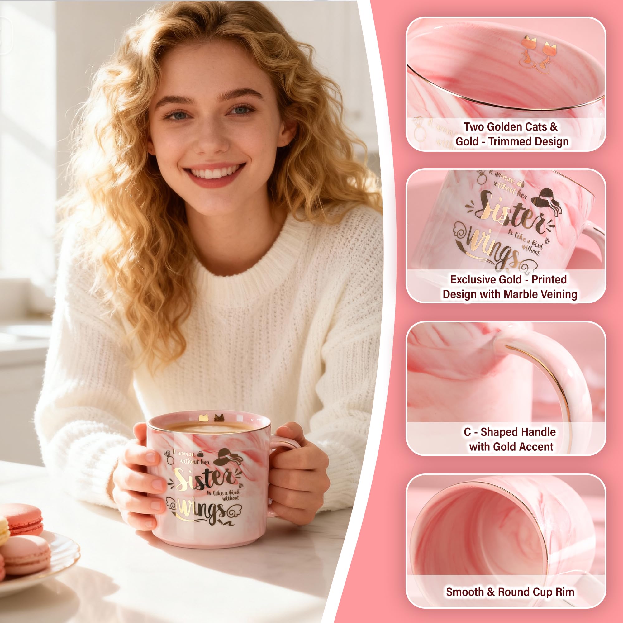 12-ounce Msushsi mug in use for coffee or tea.