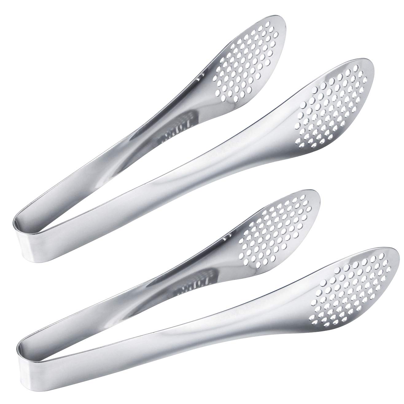 MSY BIGSUNNY 9-inch buffet tongs, shiny stainless steel for effortless serving at gatherings.