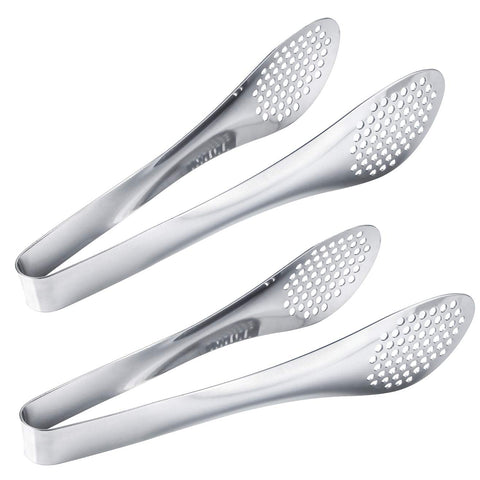 MSY BIGSUNNY 9-inch buffet tongs, shiny stainless steel for effortless serving at gatherings.