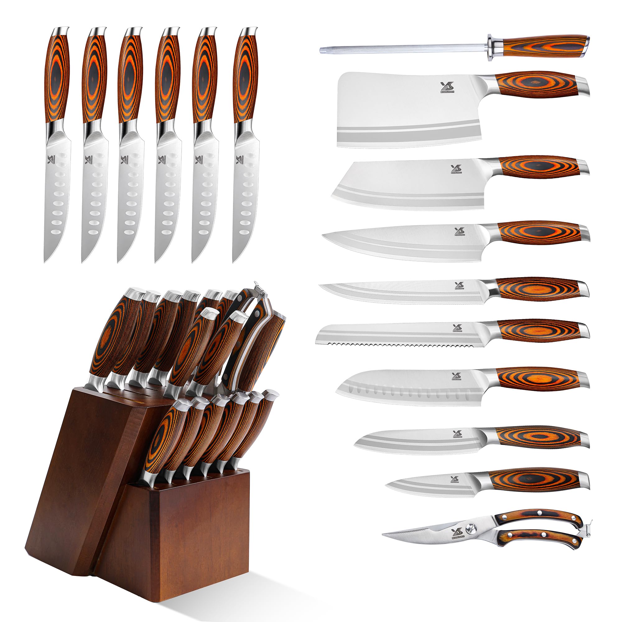 MSY BIGSUNNY chef knife offers versatile, precise kitchen prep with a comfortable grip.