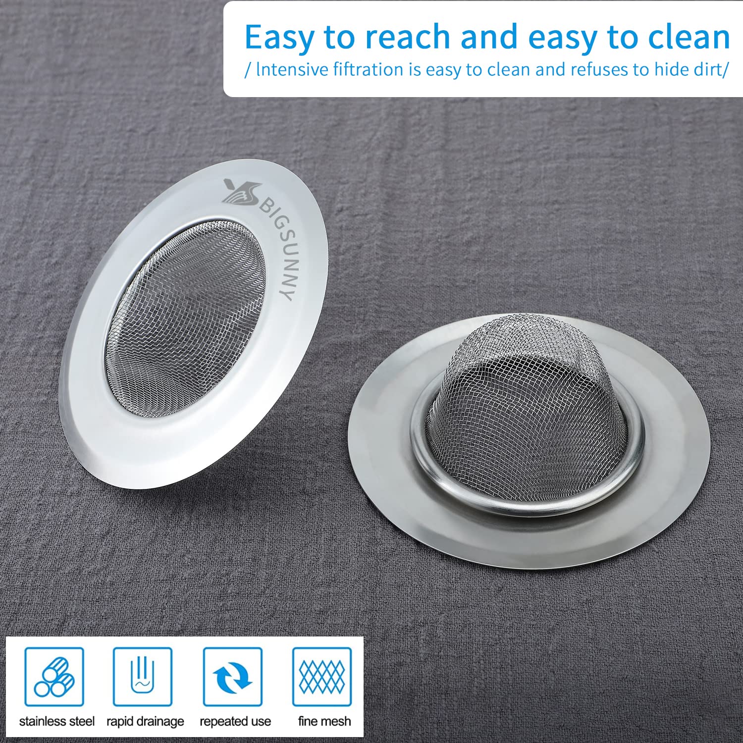 MSY BIGSUNNY two-pack provides reliable clog protection in busy kitchens.