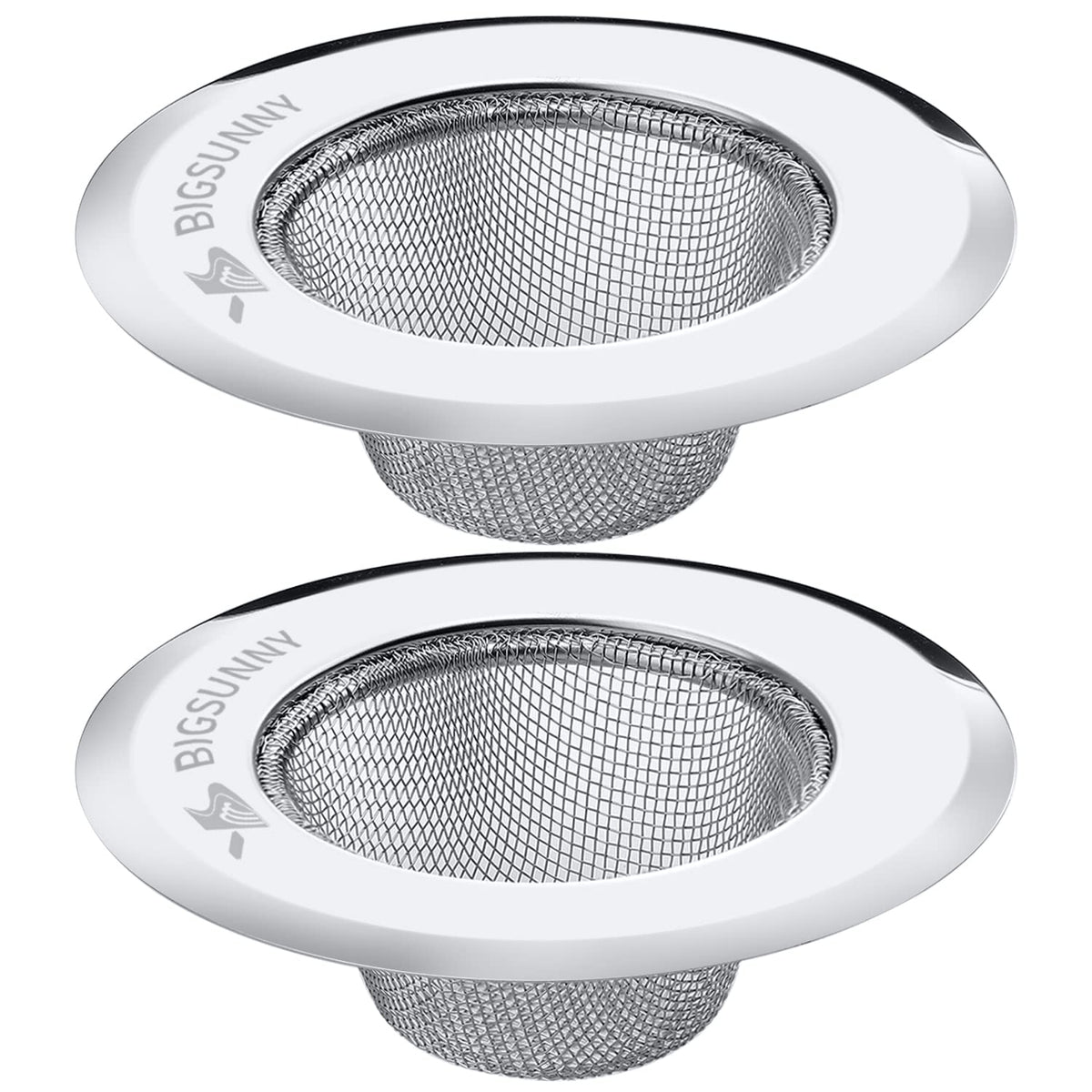 MSY BIGSUNNY mesh sink strainer with wide rim for quick drainage and easy cleaning.
