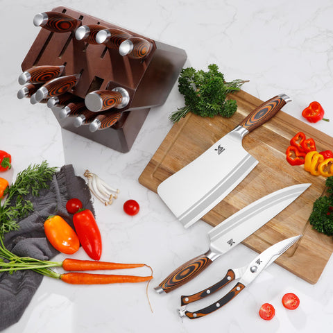 MSY BIGSUNNY santoku knife blends mincing and slicing for everyday prep.