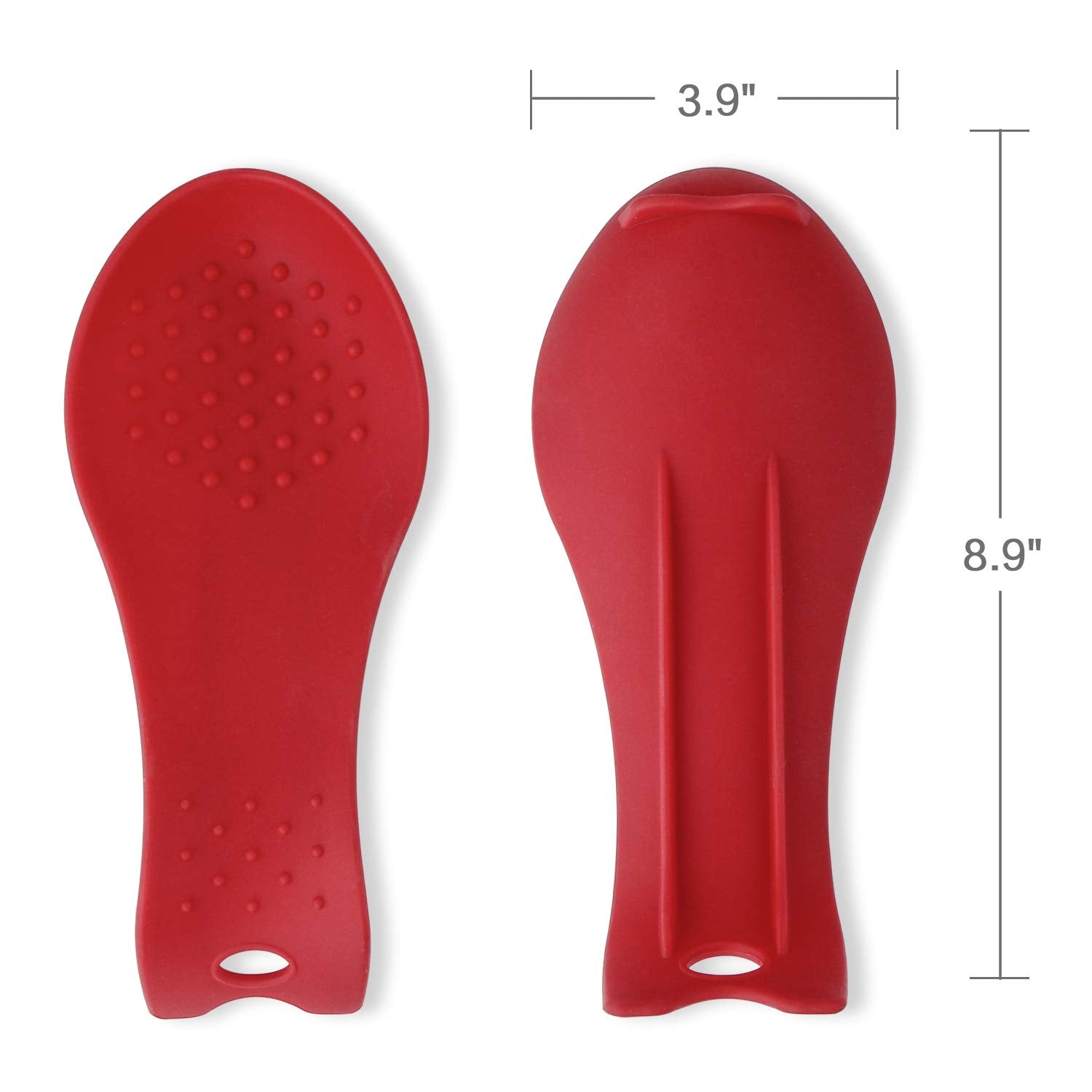 MSY BIGSUNNY spoon rest red-blue closeup highlights heat resistance up to 550°F