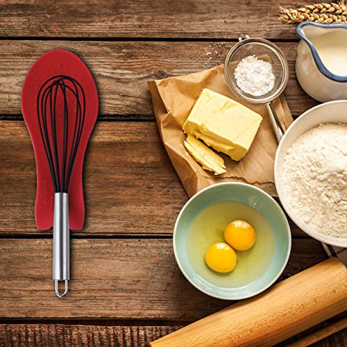 MSY BIGSUNNY spoon rest red-green pair showing anti-skid design for utensils
