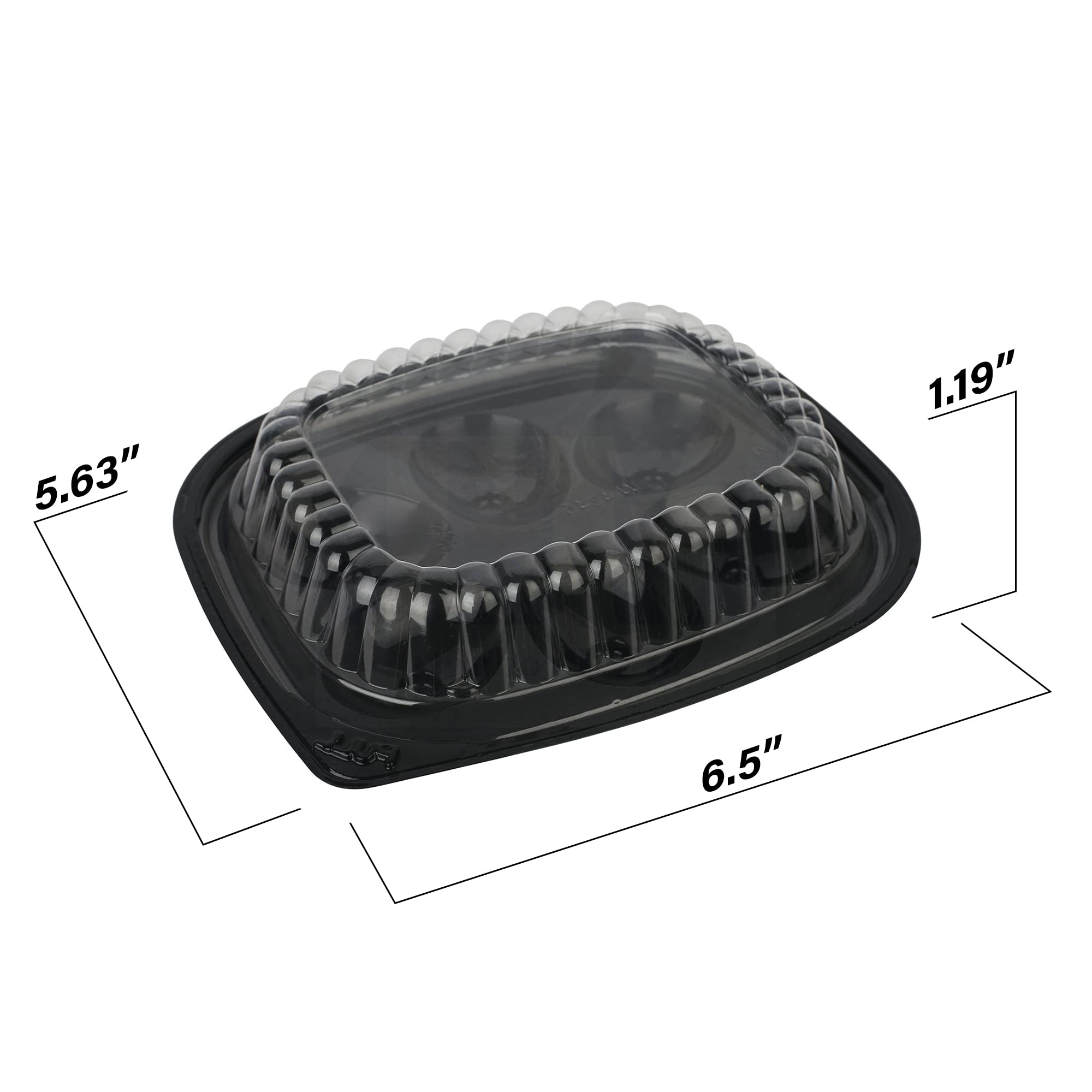 MT Products clear deviled egg container lid keeps contents visible and secure.