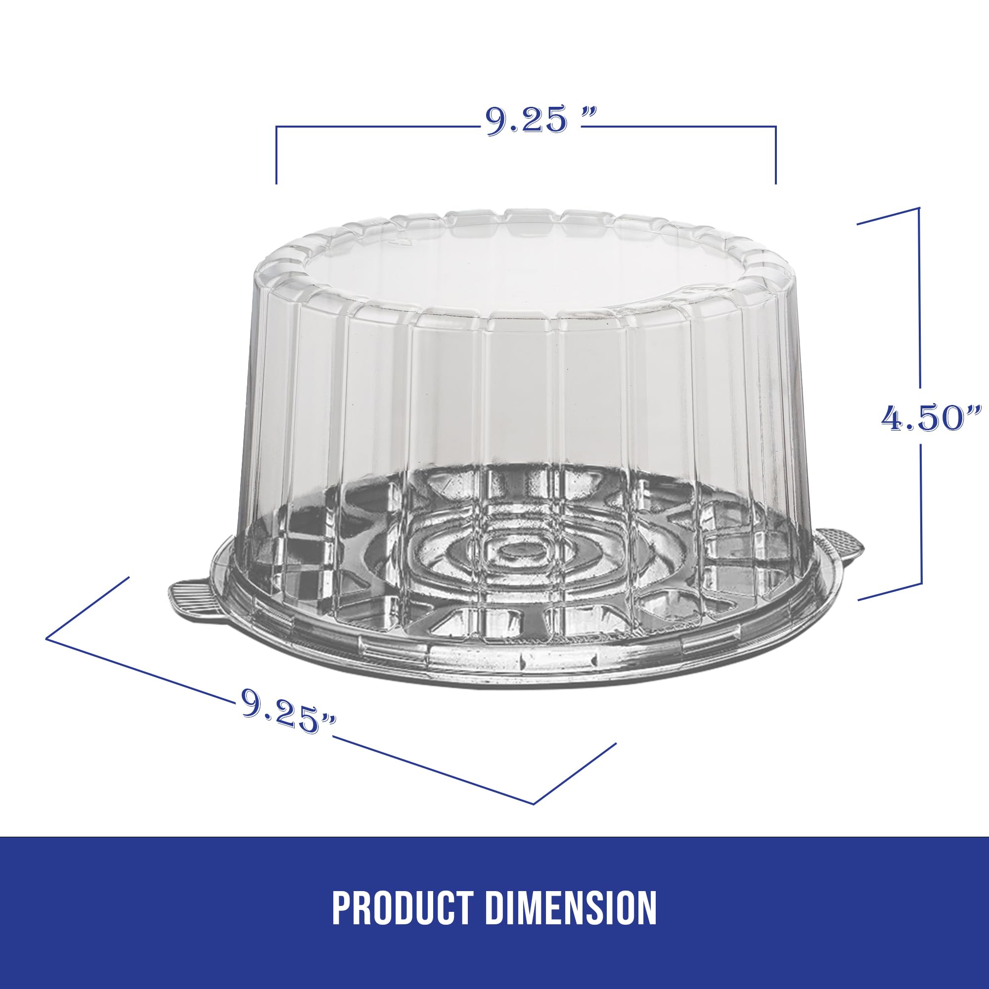 MT Products clear lid showcases a layered cake for tempting presentation