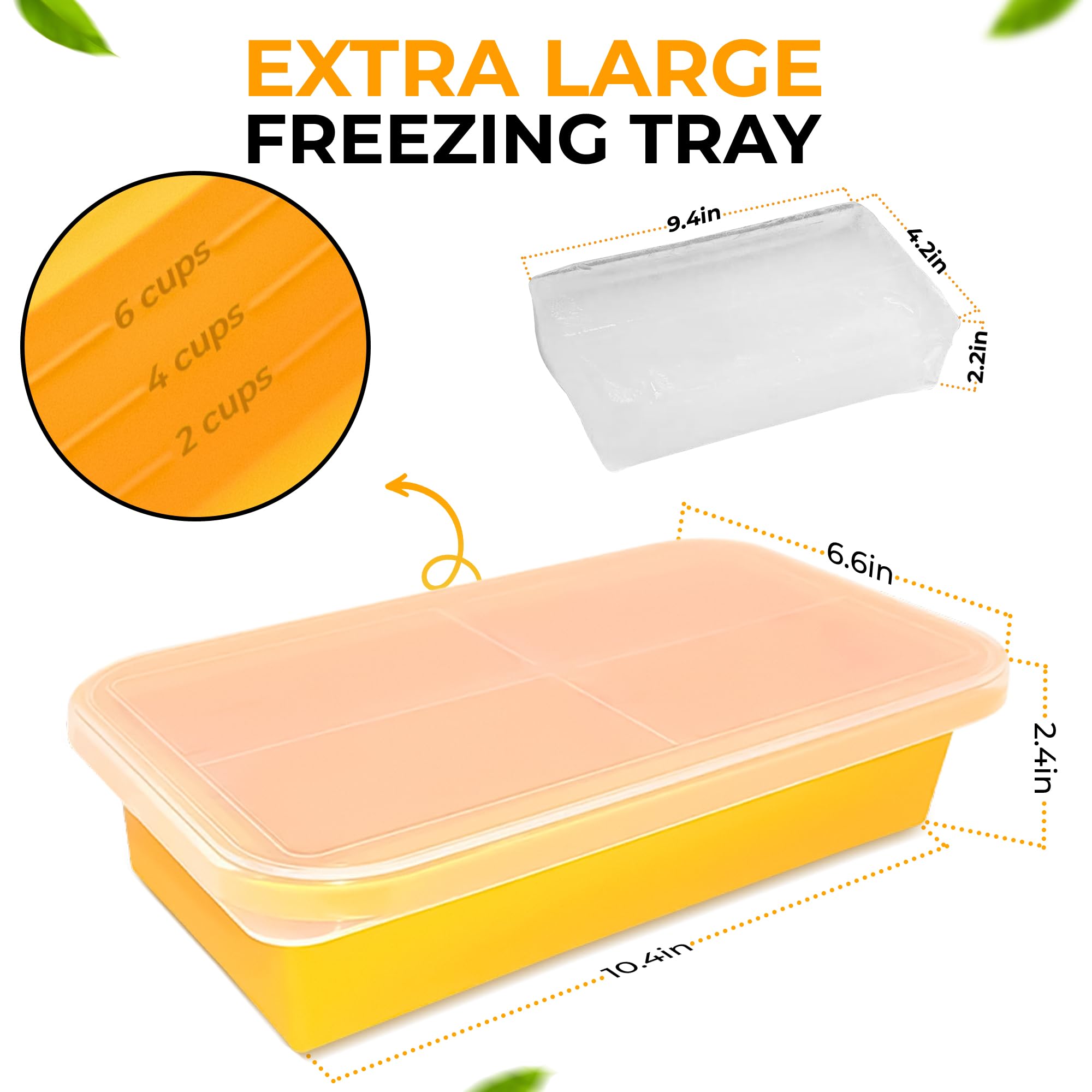 MT.BAY oven-safe silicone freezer container up to 450°F for flexible cooking prep.