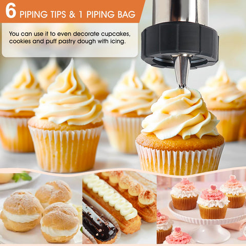 MTOGALT Churro Maker with nine discs supports cookies and desserts.